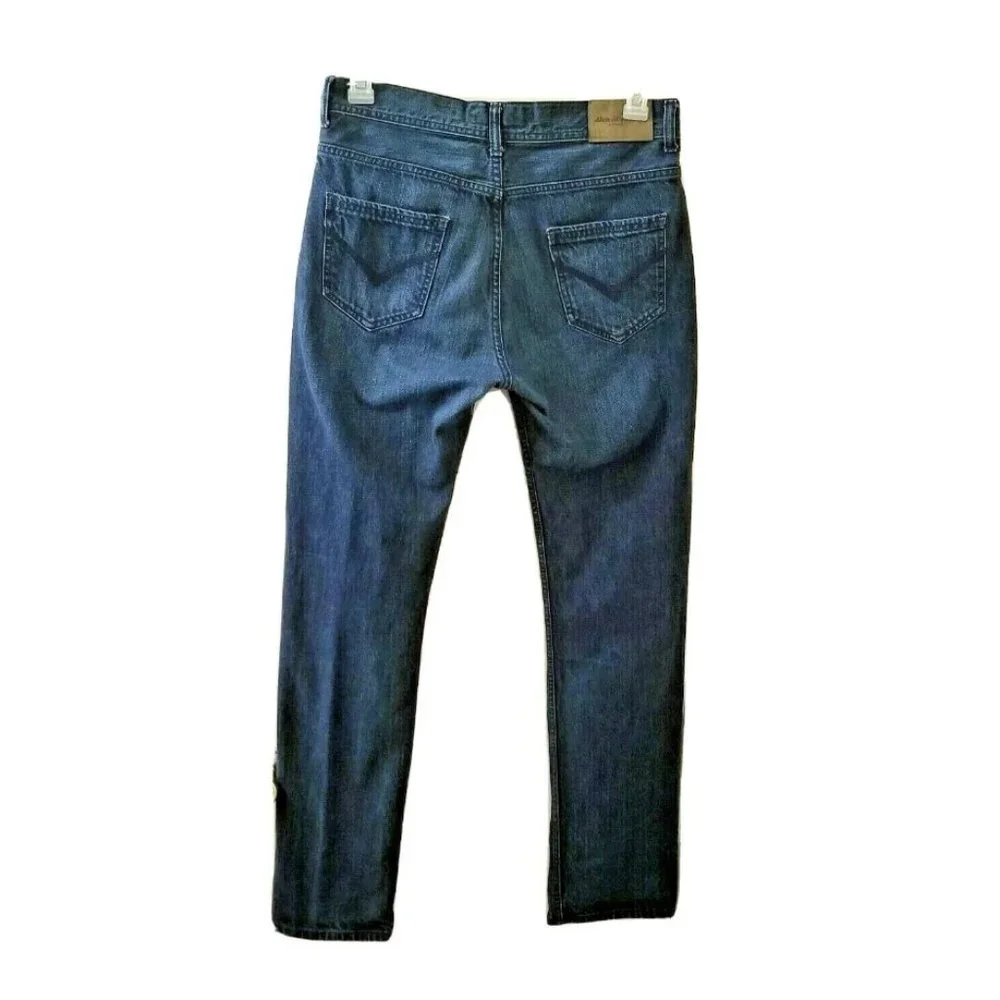 ALAIN MCQUEEN London Jeans Dark Blue Wash High Rise Sz 32 Tapered Leg - Picture 4 of 6